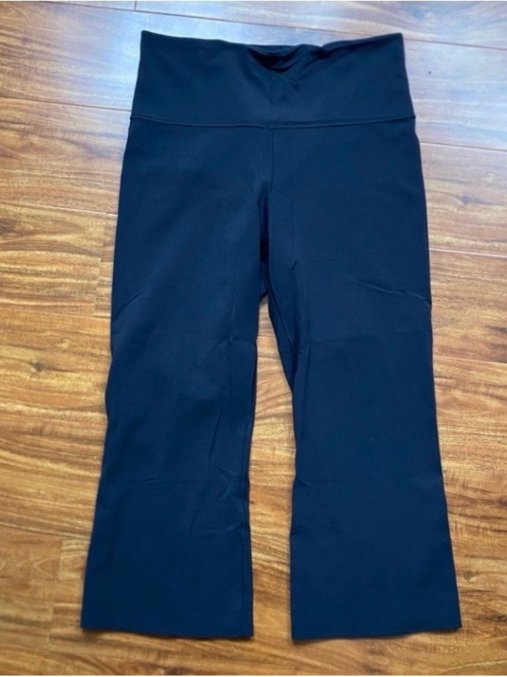 Lululemon Women's Black Add Flare High Rise Crop Split Hem Flare Legging Size 12